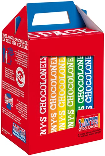 CHOCOLADE TONY'S CHOCOLONELY RAINBOWPACK CLASSIC 6 REPEN À 180GR-2