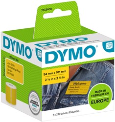ETIKET DYMO LABELWRITER NAAMKAART 54X101MM 1 ROL Á 220 STUKS GEEL
