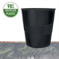 PAPIERBAK LEITZ RECYCLE RANGE 15LITER ZWART-1