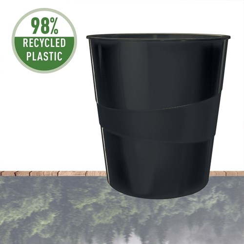 PAPIERBAK LEITZ RECYCLE RANGE 15LITER ZWART-5