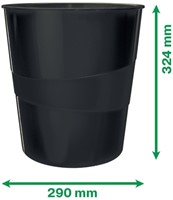 PAPIERBAK LEITZ RECYCLE RANGE 15LITER ZWART-3
