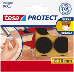 BESCHERMVILT TESA® PROTECT ANTI-KRAS  Ø26MM BRUIN 9 STUKS