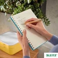 NOTITIEBOEK LEITZ COSY B5 160BLZ 100GR SPIRAAL LIJN BLAUW-2