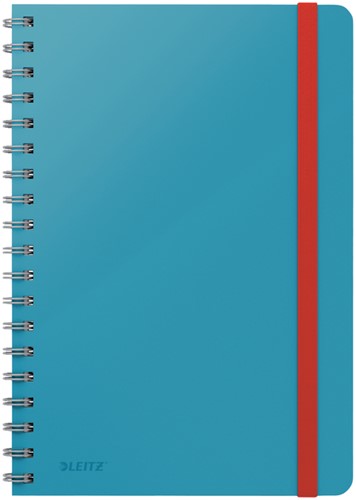 NOTITIEBOEK LEITZ COSY B5 160BLZ 100GR SPIRAAL LIJN BLAUW