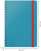 NOTITIEBOEK LEITZ COSY B5 160BLZ 100GR SPIRAAL LIJN BLAUW-3