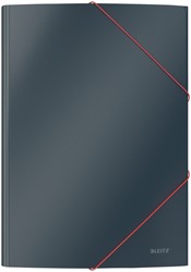ELASTOMAP LEITZ COSY A4 3-KLEPS GRIJS