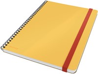 NOTITIEBOEK LEITZ COSY B5 160BLZ 100GR SPIRAAL LIJN GEEL-2