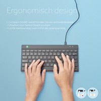 TOETSENBORD R-GO ERGONOMISCH COMPACT BREAK QWERTY ZWART-2