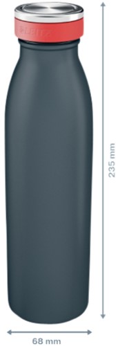 DRINKFLES LEITZ COSY GEÏSOLEERD FLUWEEL GRIJS 500ML-2