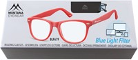 LEESBRIL MONTANA +2.50 DTP BLUE LIGHT FILTER ROOD-2