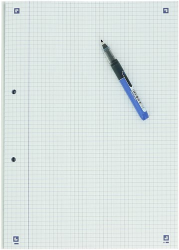 CURSUSBLOK OXFORD SCHOOL A4 RUIT 5X5MM 2-GAATS 200 PAGINA'S 80GR ASSORTI-2