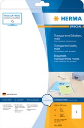 ETIKET HERMA 4585 210X297MM WEERBESTENDIG TRANSPARANT MAT 10 STUKS