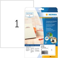 ETIKET HERMA 8964 210X297MM TRANSPARANT GLANZEND 10 STUKS