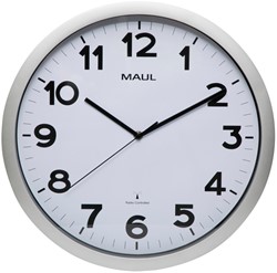 WANDKLOK MAUL STEP RC Ø40X5CM ZILVER KUNSTSTOF FRAME INCL.BATTERIJ