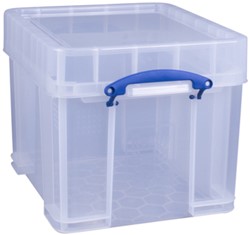 OPBERGBOX REALLY USEFUL 35 LITER 480X390X345MM TRANSPARANT WIT