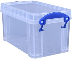 OPBERGBOX REALLY USEFUL 2.1 LITER 240X130X125MM TRANSPARANT WIT