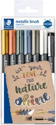 BRUSHPEN STAEDTLER METALLIC ETUI À 7 KLEUREN
