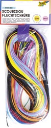 SCOUBIDOO TOUWTJES FOLIA 100CM 100 STUKS ASSORTI KLEUREN
