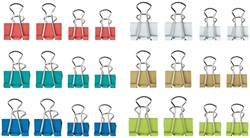 PAPIERKLEM MAUL 215 FOLDBACK 7MM + 9MM ASSORTI 24 STUKS