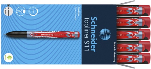 FINELINER SCHNEIDER TOPLINER 911 0.4MM ROOD-2