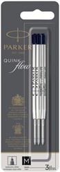 BALPENVULLING PARKER QUINKFLOW MEDIUM ZWART BLISTER À 3 STUKS