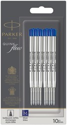 BALPENVULLING PARKER QUINKFLOW MEDIUM BLAUW BLISTER À 10 STUKS