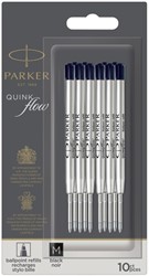 BALPENVULLING PARKER QUINKFLOW MEDIUM ZWART BLISTER À 10 STUKS