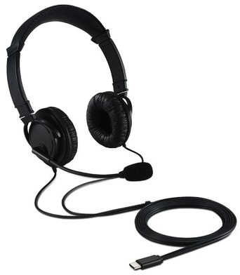 HOOFDTELEFOON KENSINGTON USB-C HI-FI MET MICROFOON ZWART-2