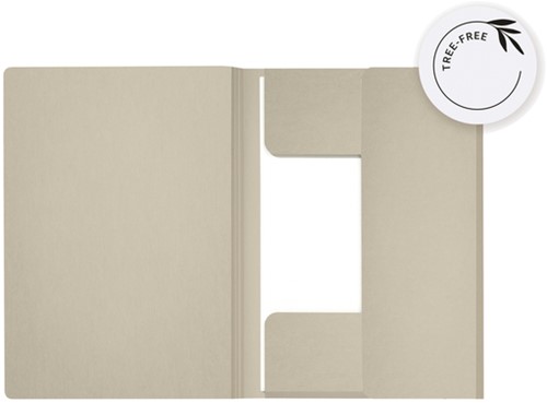 DOSSIERMAP DJOIS SECOLOR TREE-FREE A4 3 KLEPPEN 226GR BEIGE