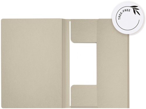 DOSSIERMAP DJOIS SECOLOR TREE-FREE FOLIO 3 KLEPPEN 226GR BEIGE