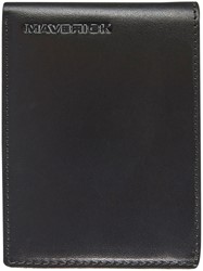 PORTEMONEE MAVERICK ALL BLACK MET KLEINGELDVAK RFID LEER ZWART