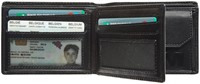 PORTEMONEE MAVERICK ALL BLACK MET KLEINGELDVAK RFID LEER ZWART-2