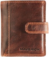 KAARTHOUDER MAVERICK THE ORIGINGAL SUPER COMPACT RFID LEER BRUIN