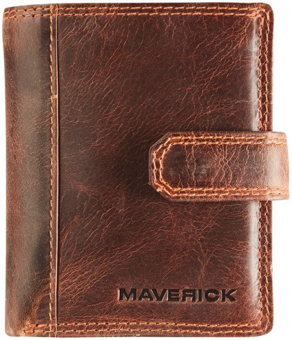 KAARTHOUDER MAVERICK THE ORIGINGAL SUPER COMPACT RFID LEER BRUIN