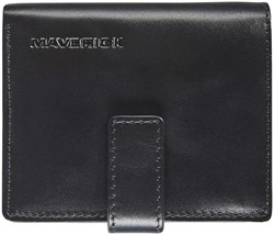 KAARTHOUDER MAVERICK ALL BLACK COMPACT RFID LEER ZWART