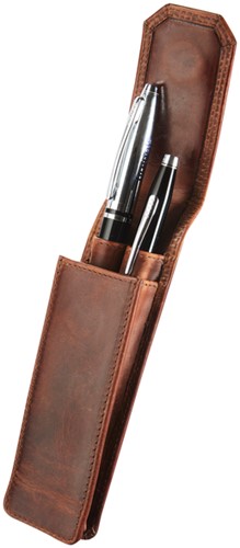 PENNENETUI MAVERICK THE ORIGINAL 2-DELIG LEER BRUIN-2