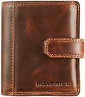 KAARTHOUDER MAVERICK THE ORIGINAL COMPACT RFID LEER BRUIN