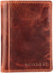 PORTEFEUILLE MAVERICK THE ORIGINAL MET KLEINGELDVAK RFID LEER BRUIN