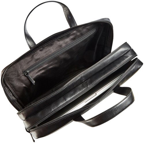 BUSINESSTAS MAVERICK ALL BLACK MET LAPTOPVAK 15,6" LEER ZWART-2