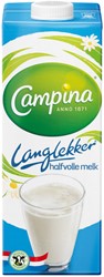 MELK CAMPINA LANGLEKKER HALFVOL 1 LITER