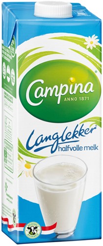 MELK CAMPINA LANGLEKKER HALFVOL 1 LITER-2