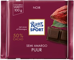 CHOCOLADE RITTER SPORT PUUR 100GR