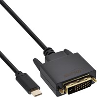 KABEL INLINE USB-C DVI 24+1 3.1 1080P M/M 2 METER ZWART