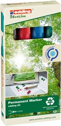 VILTSTIFT EDDING 22 ECOLINE SCHUIN ASSORTI SET À 4 STUKS