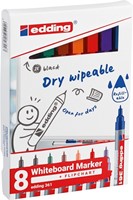 WHITEBOARDMARKER EDDING 361 ROND 1MM ASSORTI 8 STUKS