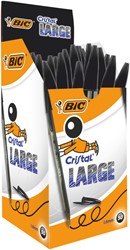 BALPEN BIC CRISTAL LARGE ZWART