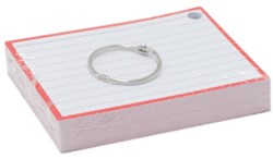 FLASHCARDS A7 ROOD INCL. CLIPRING 50 VEL