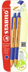 BALPEN STABILO POINTBALL 6030/41 MEDIUM BLAUW BLISTER À 2 STUKS