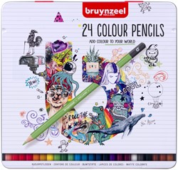 KLEURPOTLODEN BRUYNZEEL ASSORTI BLIK À 24 STUKS