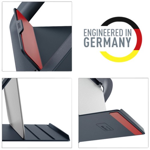LAPTOPSTANDAARD LEITZ ERGO COSY VERSTELBAAR RECYLED GRIJS-2